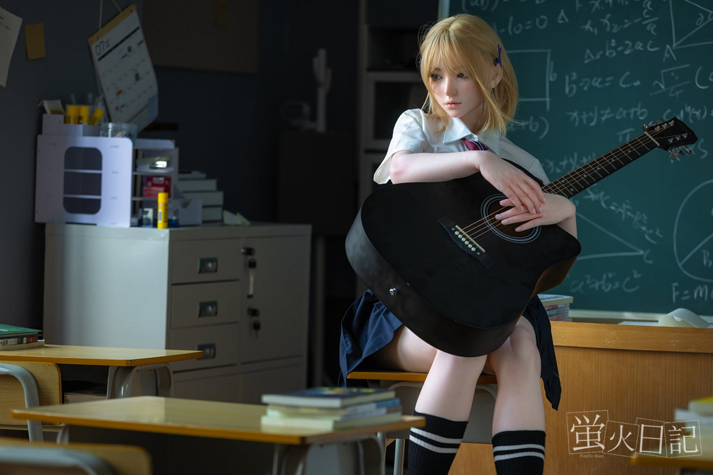 蛍火日記-西风 フルシリコン製 金髪教室の少女 ラブドール