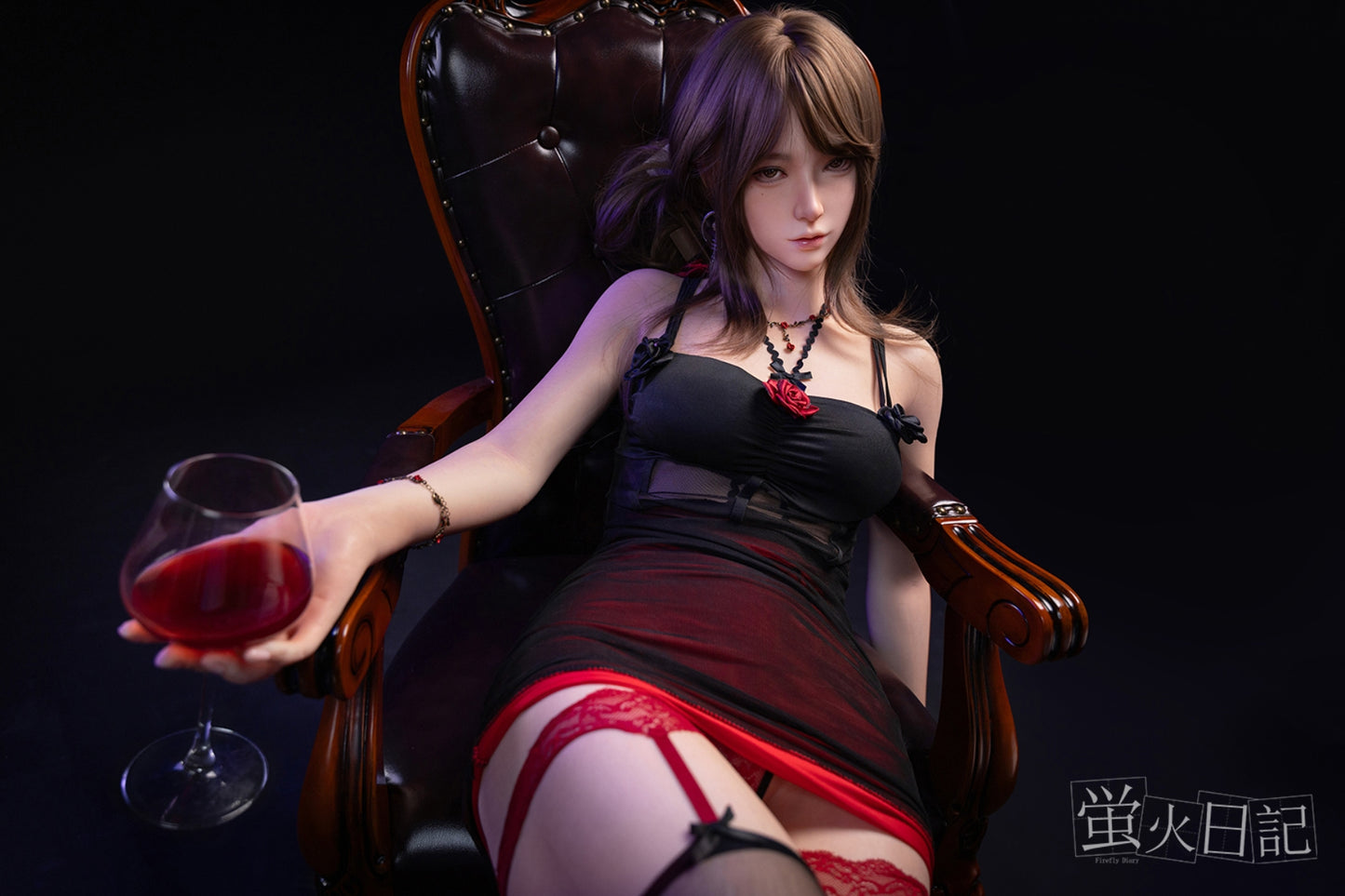 蛍火日記-田心 フルシリコン製 黒タイトスカート ラブドール