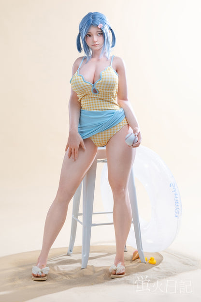 蛍火日記-菜々子 フルシリコン製  ブルー髪 水着 ラブドール
