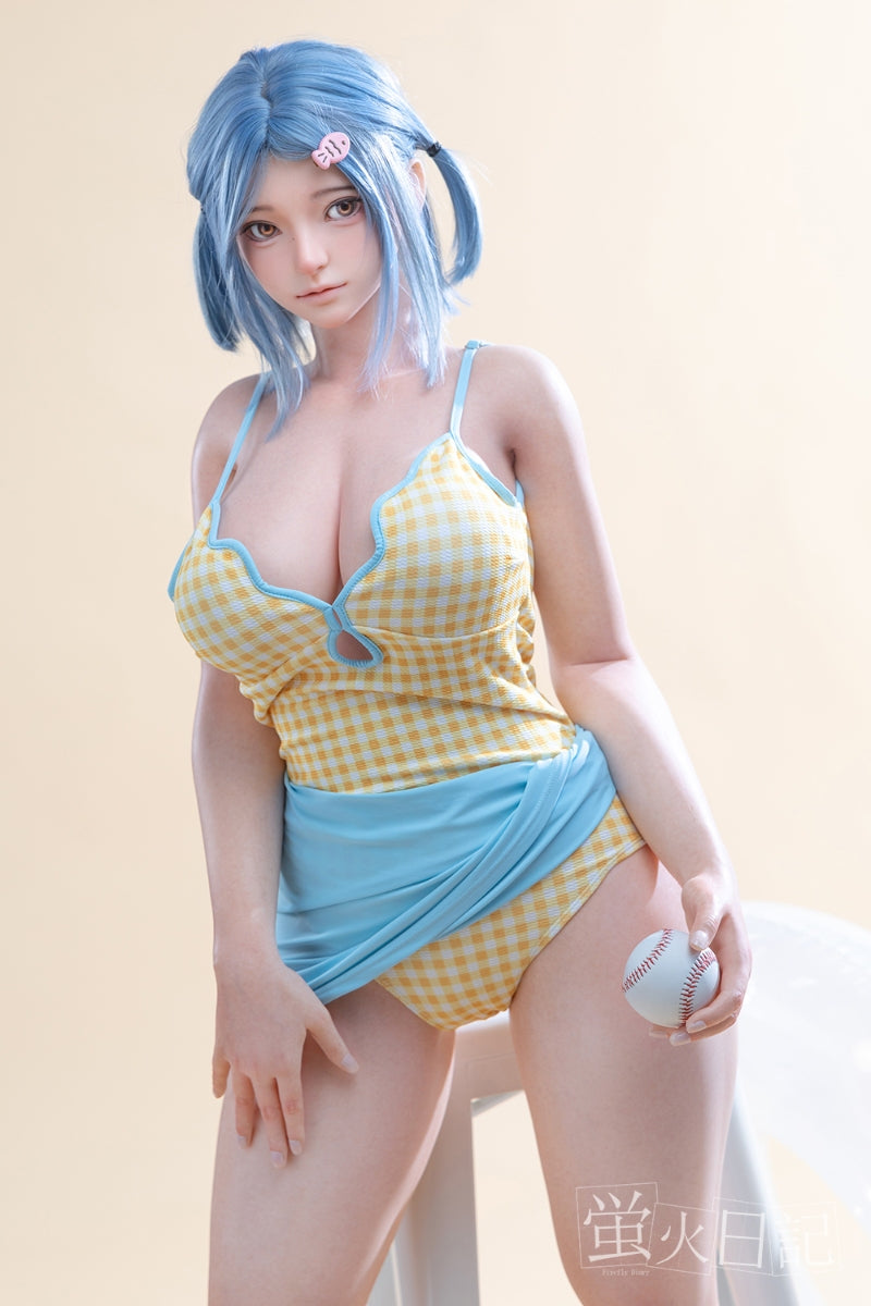 蛍火日記-菜々子 フルシリコン製  ブルー髪 水着 ラブドール