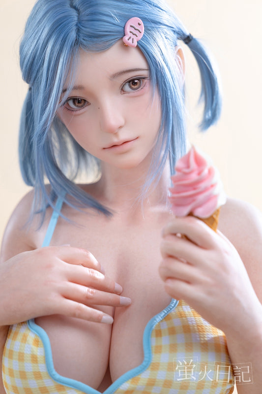 蛍火日記-菜々子 フルシリコン製  ブルー髪 水着 ラブドール