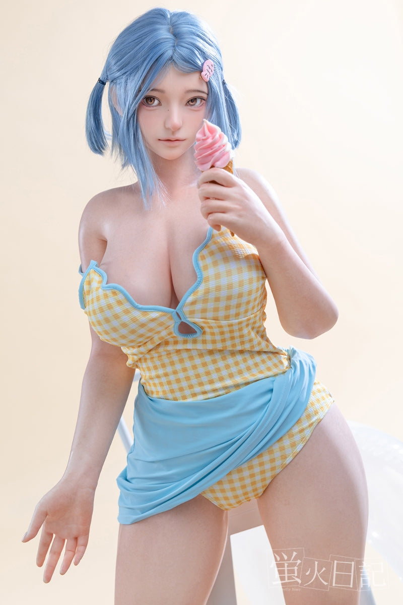 蛍火日記-菜々子 フルシリコン製  ブルー髪 水着 ラブドール