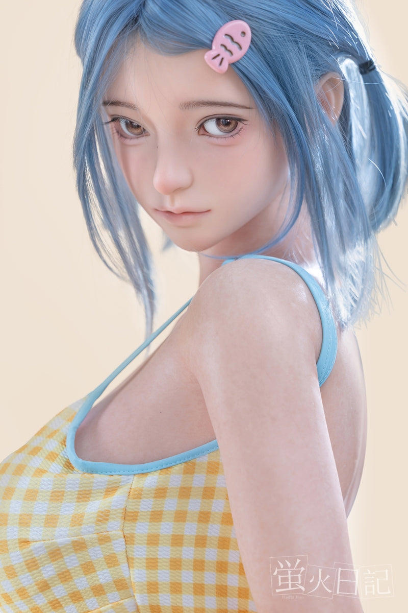 蛍火日記-菜々子 フルシリコン製  ブルー髪 水着 ラブドール