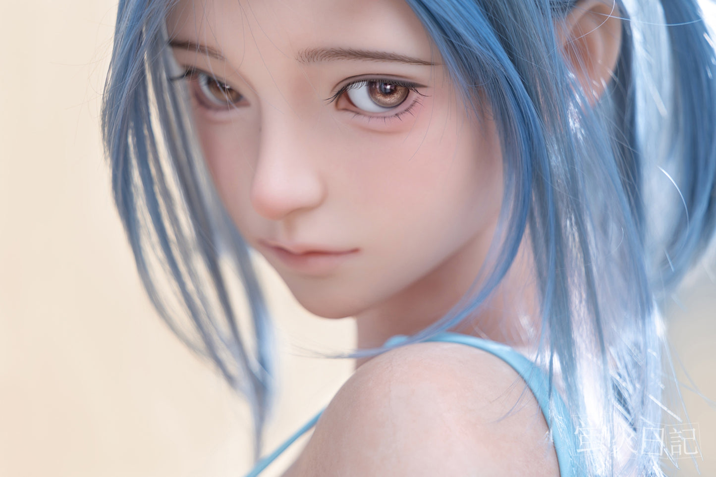 蛍火日記-菜々子 フルシリコン製  ブルー髪 水着 ラブドール