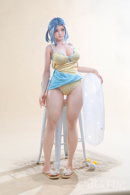 蛍火日記-菜々子 フルシリコン製  ブルー髪 水着 ラブドール