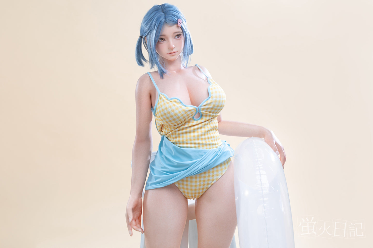 蛍火日記-菜々子 フルシリコン製  ブルー髪 水着 ラブドール