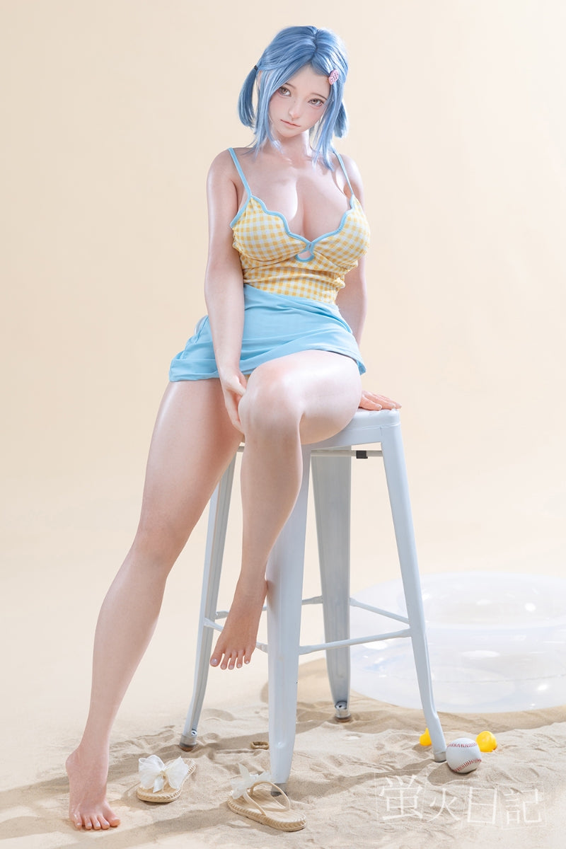 蛍火日記-菜々子 フルシリコン製  ブルー髪 水着 ラブドール