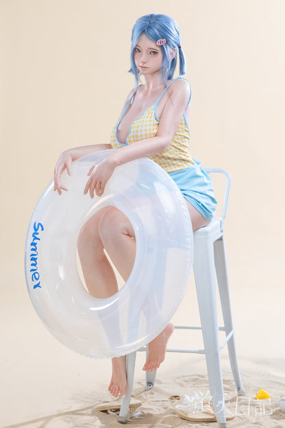 蛍火日記-菜々子 フルシリコン製  ブルー髪 水着 ラブドール