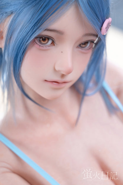 蛍火日記-菜々子 フルシリコン製  ブルー髪 水着 ラブドール