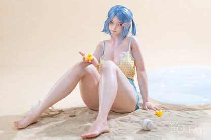 蛍火日記-菜々子 フルシリコン製  ブルー髪 水着 ラブドール