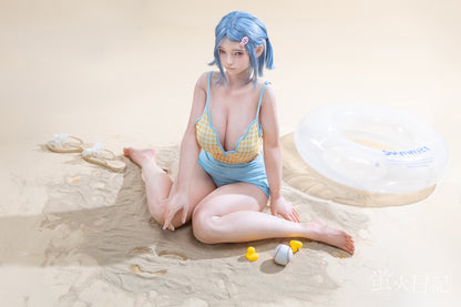 蛍火日記-菜々子 フルシリコン製  ブルー髪 水着 ラブドール