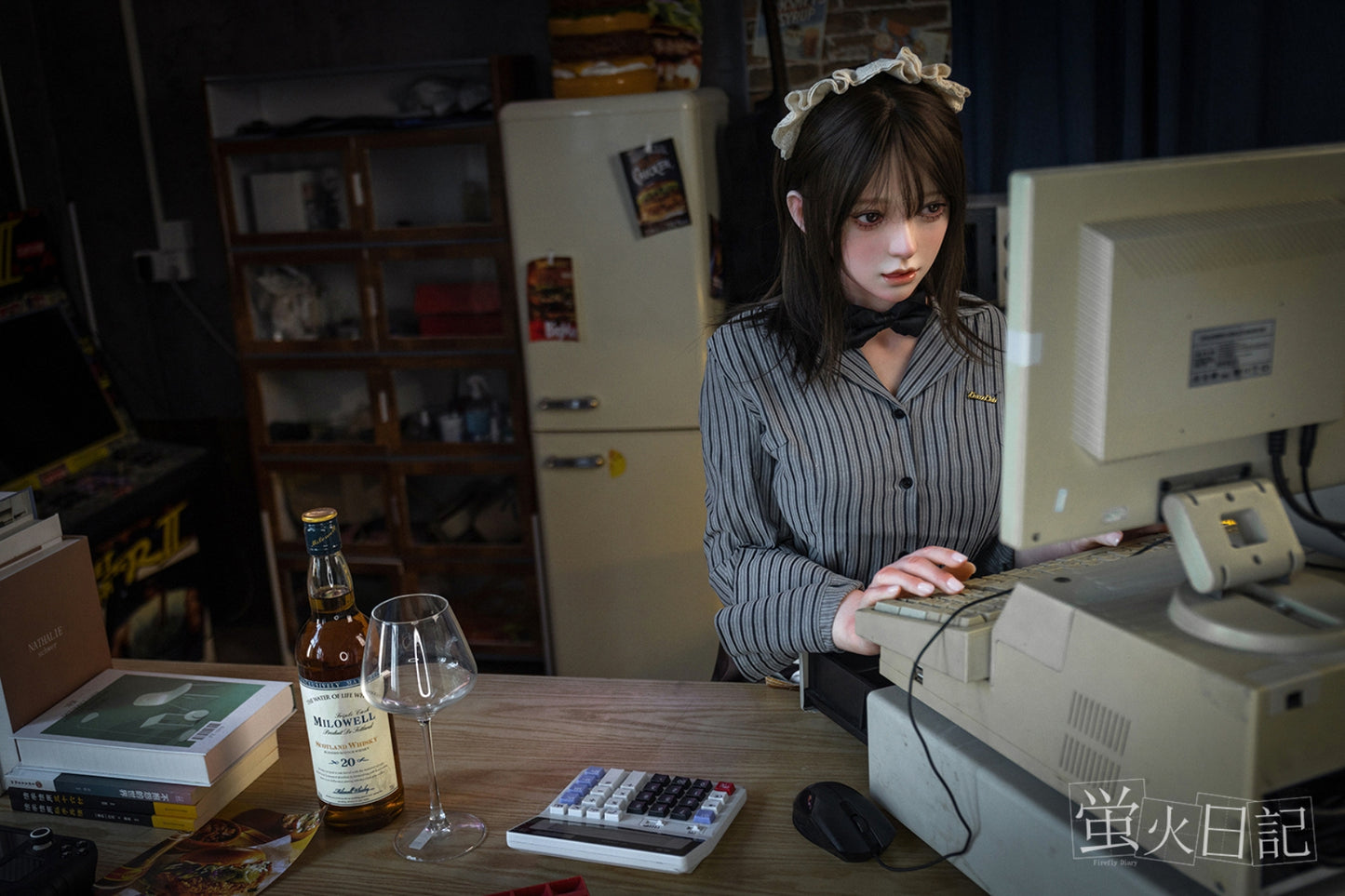 蛍火日記-琉璃 フルシリコン製 レトロ喫茶カウンター ハンバーガー ラブドール