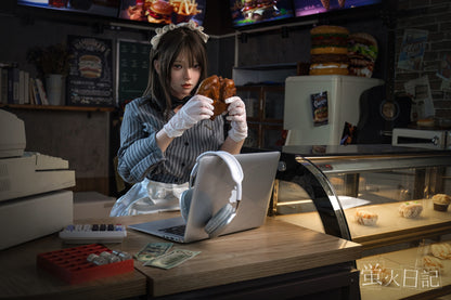 蛍火日記-琉璃 フルシリコン製 レトロ喫茶カウンター ハンバーガー ラブドール