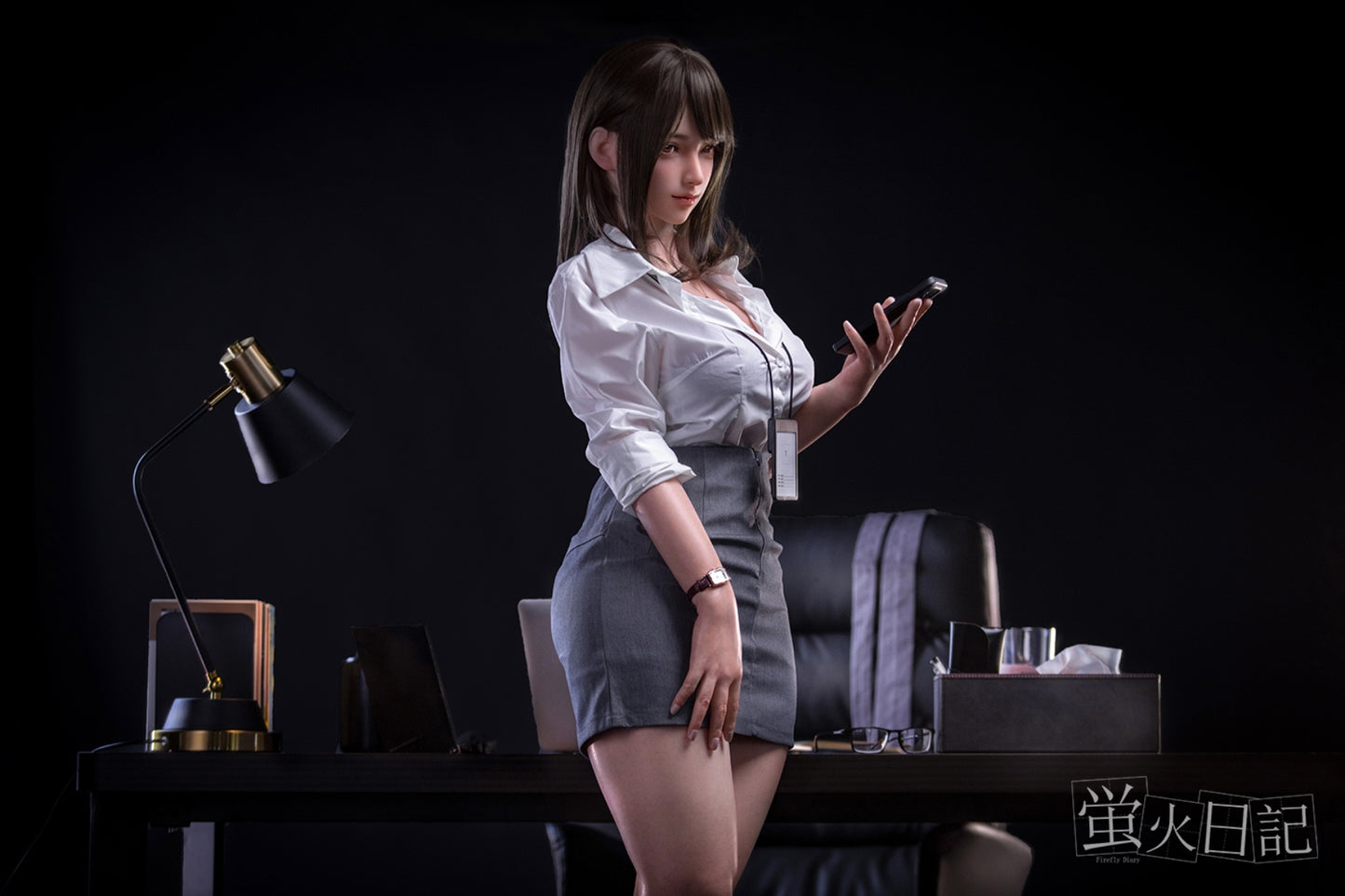 蛍火日記-玲珑 フルシリコン製 制服の女社長 クールビジュアル ラブドール