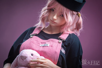 蛍火日記-菜々子 フルシリコン製 ぬいぐるみを抱えている ピンクの髪 可愛い女の子  ラブドール