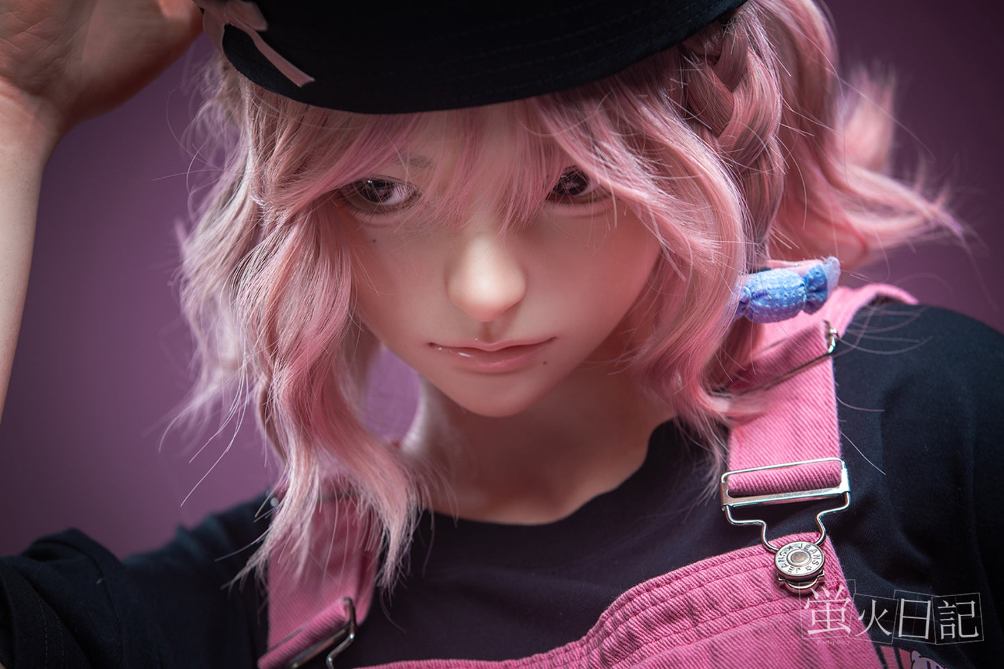 蛍火日記-菜々子 フルシリコン製 ぬいぐるみを抱えている ピンクの髪 可愛い女の子  ラブドール