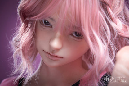 蛍火日記-菜々子 フルシリコン製 ぬいぐるみを抱えている ピンクの髪 可愛い女の子  ラブドール